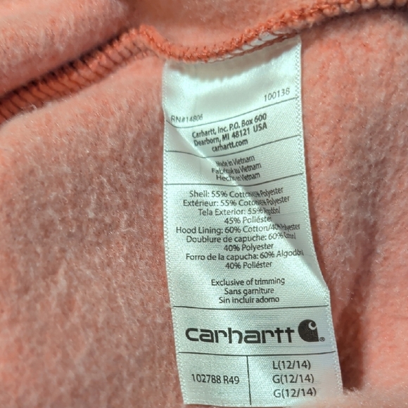 Carhartt Wmn's Relaxed Fit Midweight Full-Zip Sweatshirt Size L NWOT MSRP $59.99 - Picture 6 of 6